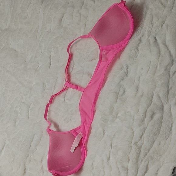 VS Pink Front Clasp "Wear Everywhere Push Up" Bra 32C in Neon Pink from 2012 - Picture 2 of 9